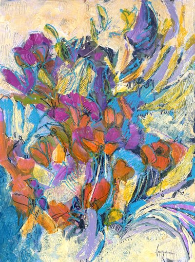 Vibrant Abstract Blooms by Dorothy Fagan
