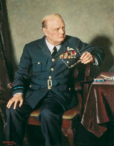 Portrait of British Prime Minister Winston Churchill by Douglas Chandor