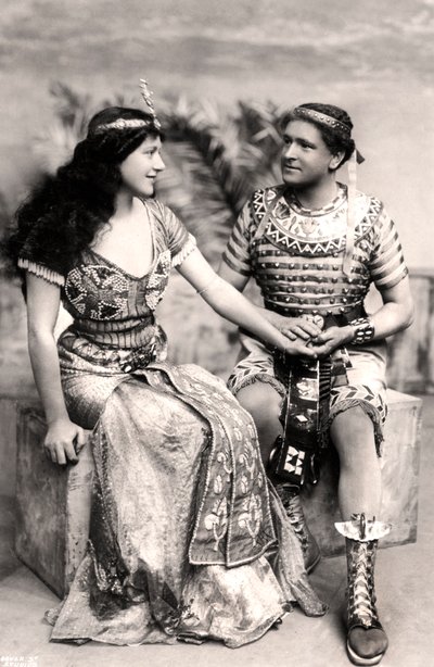 Ruth Vincent 1877-1955 and Roland Cunningham in a scene from Amasis, early 20th century by Dover Street Studios