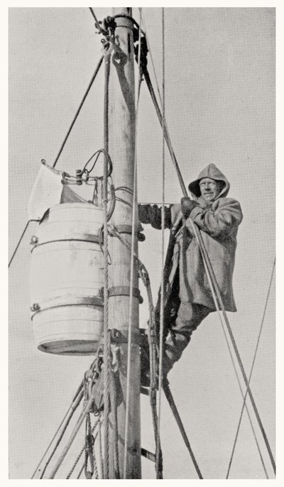 Commander Frank Wild at the Masthead, during the Endurance Expedition to the Antarctic, 1914-1916 by Dr. Alexander Macklin