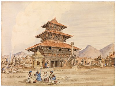 Temple of Devi, Patan, Nepal, 1850s by Dr. Henry Ambrose Oldfield