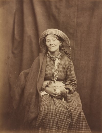 Woman Holding a Dead Bird, Surrey County Asylum, c. 1855 by Dr Hugh Welch Diamond