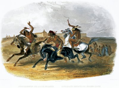 Horse Racing of Sioux Indians near Fort Pierre by Du Casse and Doherty