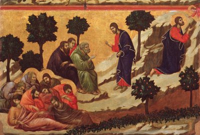 Agony in the Garden. Maesta Altarpiece by Duccio di Buoninsegna