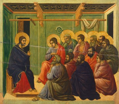 Christ is separated from the apostles (detail) by Duccio di Buoninsegna