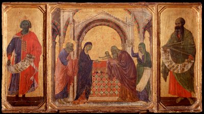 Life of Christ: King Solomon, The Presentation at the Temple, Malachi by Duccio di Buoninsegna