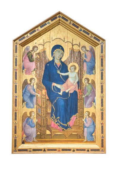Madonna and Child Enthroned with Angels by Duccio di Buoninsegna