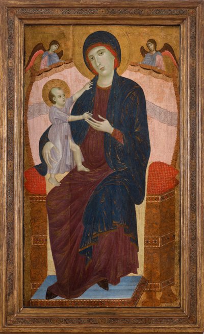Madonna and Child enthroned with angels, c. 1280 by Duccio di Buoninsegna