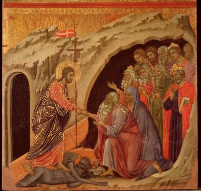 Passion: The Descent into Limbo. Maesta Altarpiece by Duccio di Buoninsegna