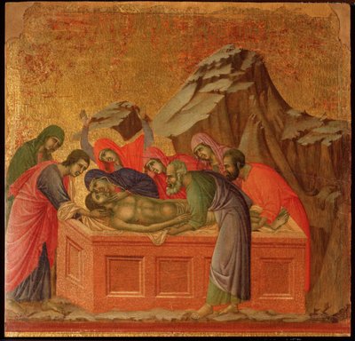 Passion: The Entombment. Maesta Altarpiece by Duccio di Buoninsegna