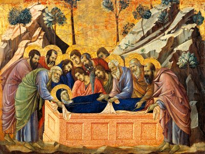 The Burial of the Virgin (detail) by Duccio di Buoninsegna