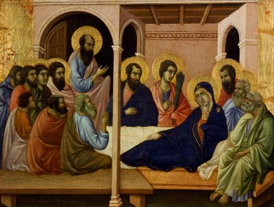 The Virgin taking leave of the apostles (detail) by Duccio di Buoninsegna