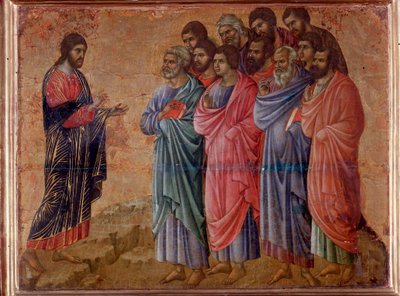 The Appearance of the Resurrected Christ in the Mountains of Galilee by Duccio di Buoninsegna