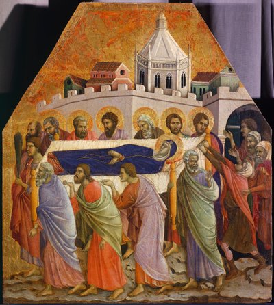 The Funeral of Mary (detail) by Duccio di Buoninsegna