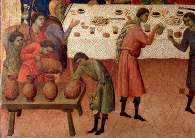 The Wedding at Cana (detail) by Duccio di Buoninsegna