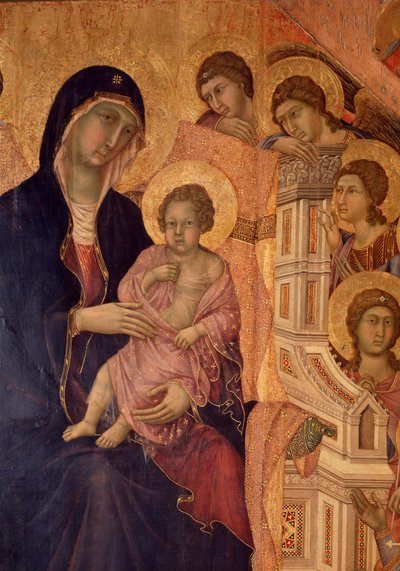 Virgin and Child on the Throne (La Maesta altarpiece) by Duccio di Buoninsegna