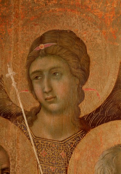Virgin and child on the throne (detail) by Duccio di Buoninsegna
