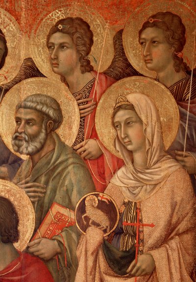 Virgin and Child on the Throne (detail) by Duccio di Buoninsegna