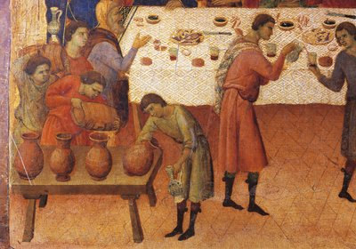 Wedding at Cana (detail) by Duccio di Buoninsegna