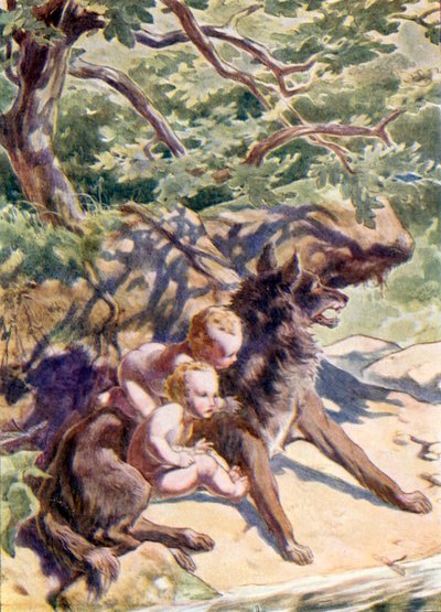 Down to the River Presently Came a She-Wolf to Drink by Dudley (after) Hardy