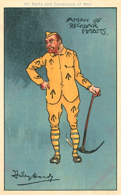 Crime and Punishment: Prisoner Holding a Pickaxe by Dudley Hardy