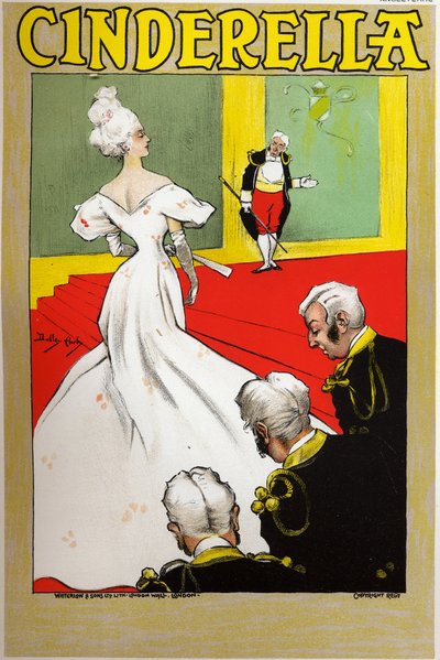 Fairy Tales: Cinderella, Poster by Dudley Hardy for a Show in London, England (c.1890) by Dudley Hardy