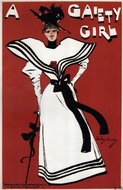 Poster for the musical comedy A Gaiety Girl by Sidney Jones, 1893 by Dudley Hardy