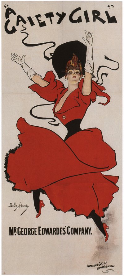 Poster for the musical comedy A Gaiety Girl by Sidney Jones by Dudley Hardy