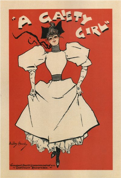 Poster for the musical comedy A Gaiety Girl by Sidney Jones, 1895 by Dudley Hardy