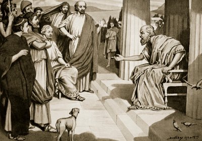 Socrates Addressing the Athenians, illustration from 