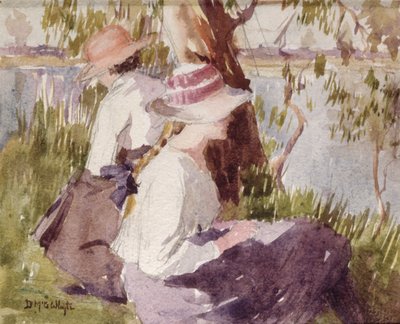 Study of Two Girls by Duncan McGregor Whyte