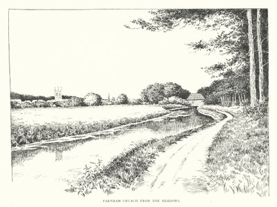 Farnham Church from the meadows by Duncan Moul