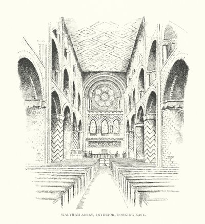 Waltham Abbey, Interior, looking East by Duncan Moul