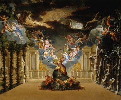 Stage Design for the Prologue of the Tragédie lyrique Atys by Jean-Baptiste Lully by Duplessis
