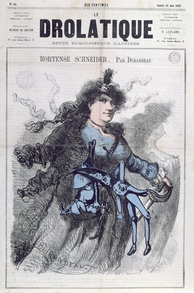 Caricature of Hortense Schneider (1833-1920) from the front cover of 