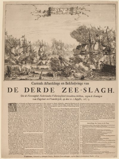 The Third Sea Battle by Dutch 17th Century