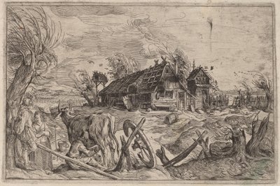 Landscape with a Farmhouse by Dutch 17th Century, formerly Jacques de Gheyn II