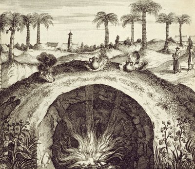 A Giant Underground Steam Cooker, from China Illustrated by Athanasius Kircher, 1667 by Dutch School