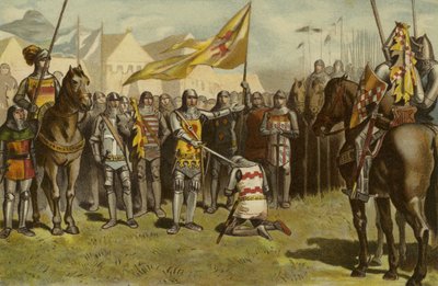 A Soldier Being Knighted, 14th Century by Dutch School