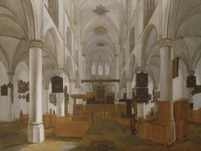 An Interior of the Church of St. Gertrud in Bergen Op Zoom by Dutch School