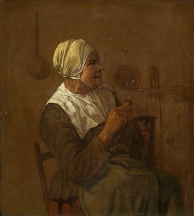 An Old Woman Seated by Dutch School