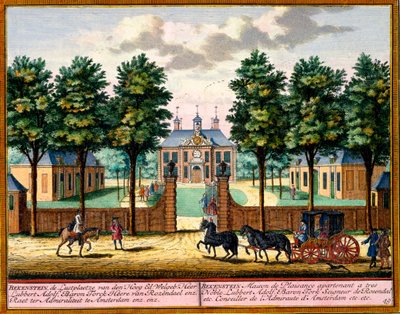 Bekenstein House of Pleasure, from Het Zeganpralent Kennemerlant by Hendrick de Leth and Matthias Brouerius Van Nidek, published c.1700-30 by Dutch School