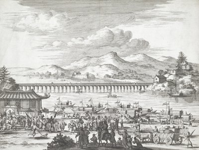 Bridge over the Yangtse River by Dutch School