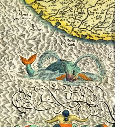 Sea monster (detail) by Dutch School
