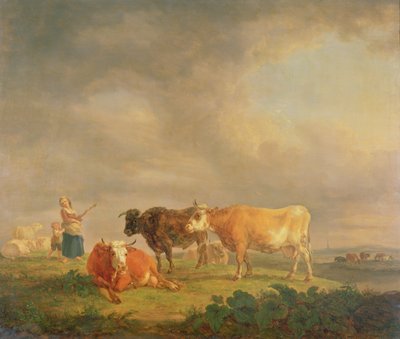 Cattle Grazing in a Landscape, c.1820 by Dutch School