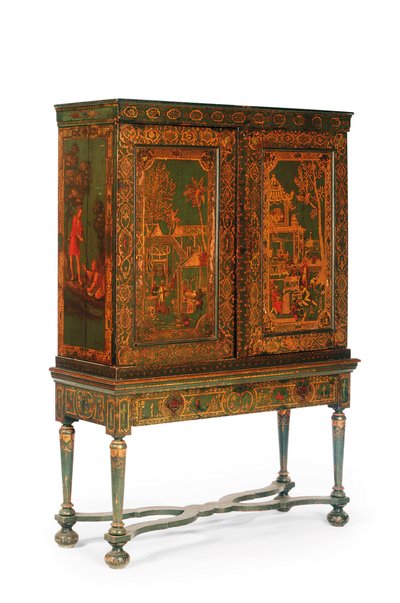 Collectors cabinet on stand, c.1700-30 by Dutch School