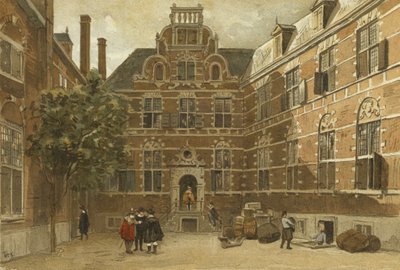 Courtyard of the Oost-Indisch Huis, Amsterdam by Dutch School