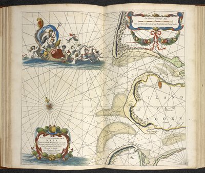 De groote nieuwe vermeerderde zee-atlas ofte water-werelt. Vertoonende in sigh alle de zee-kusten des aardtryks..., by Claas Jansz Vooght by Dutch School