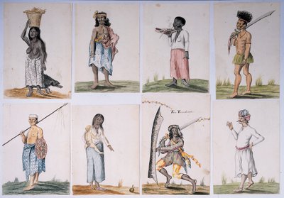 Drawing from an Album of Natives of Brazil, Africa, Persia and the East Indies by Dutch School