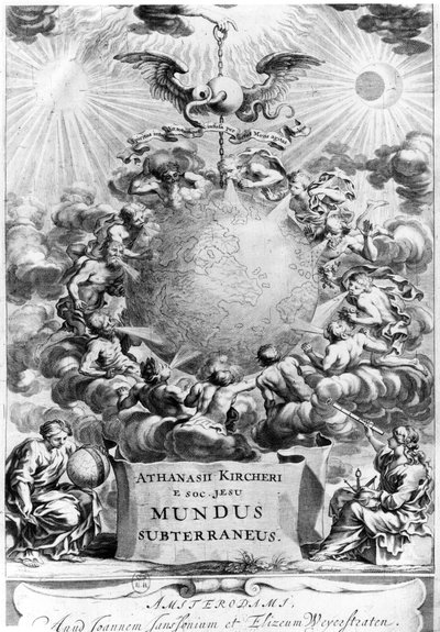 Frontispiece of Mundus Subterraneus by Athanasius Kircher, 1664, Amsterdam by Dutch School